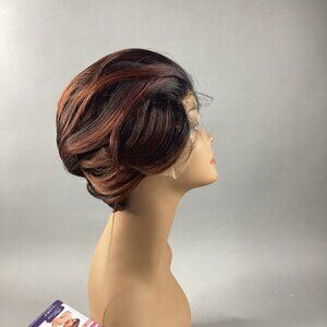 Perfect Hairline Luxy Short Straight #DRB Golden Ginger Synthetic Lace Wig